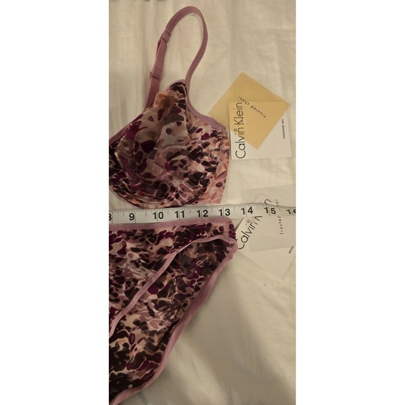 Vintage 90s y2k Calvin Klein Bikini Frost Sheer  Pantie & bra Set NWT SIZE S/36C - Picture 2 of 7